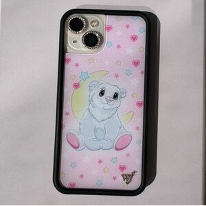 Wildflower Cute Pastel Bear Phone Case with Moon & Stars iPhone 13